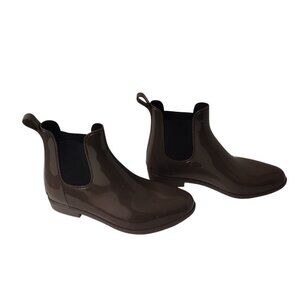 Comfortview: Ankle Rain Boots, Size 12W, Deep Olive Green